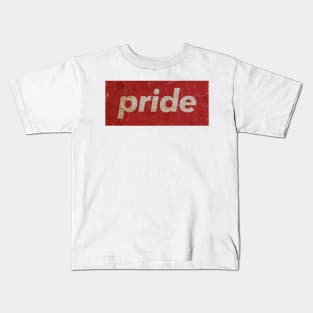 Pride - SIMPLE RED VINTAGE Kids T-Shirt